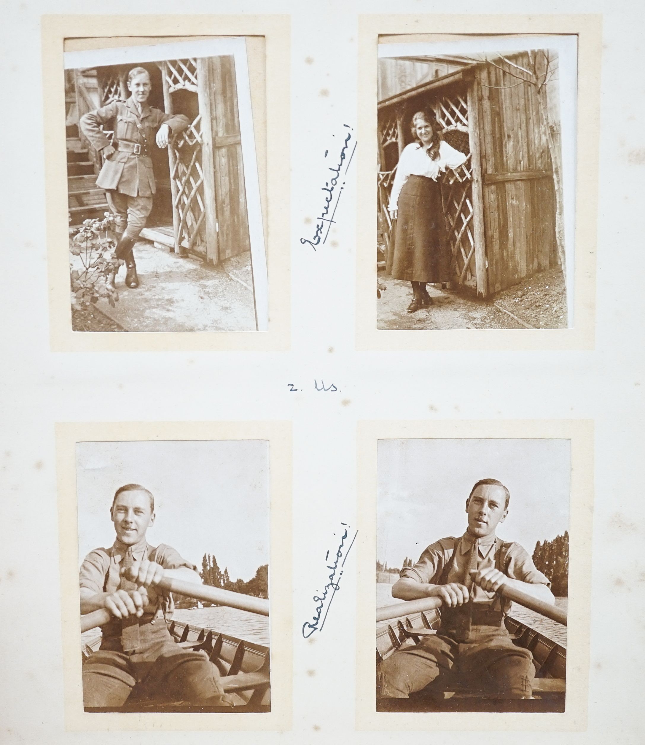 Two photo albums, India 1918 and 1919 and another, domestic 1916
